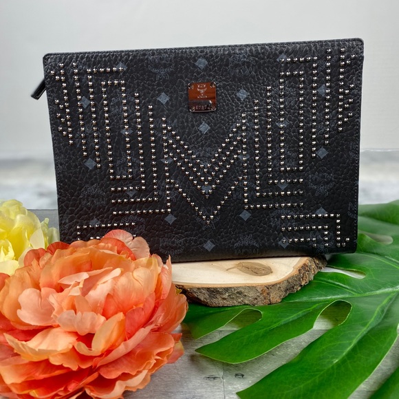 MCM medium Stark studded clutch pouch - Picture 1 of 6